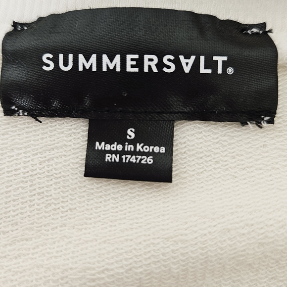 Summersalt Softest French Terry Colorblock Sweatshirt Blue Cream Small - Picture 6 of 10